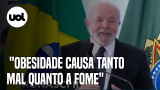 Lula diz que obesidade causa tanto mal quanto a fome: 'Por isso que Dino está andando de bicicleta'