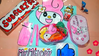 My Melody BlindBag💗🤍💗[Paper diy]#asmr #mymelody #blindbag #papercraft #diy