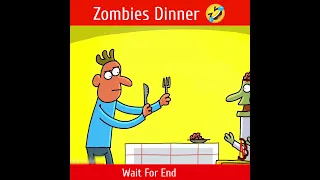 Zombies Dinner 🤣 | Wait For End | Cartoon Box | #shorts #animationstory