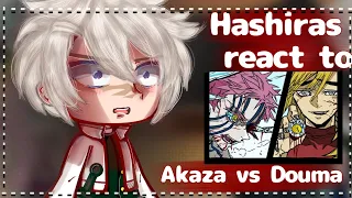 || Hashiras react to Akaza vs Douma || Akaza and Douma fight || Demon slayer animations { kny , GC }