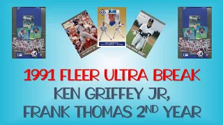 Hunt for FRANK THOMAS 2nd Year Card and KEN GRIFFEY JR l 1991 Fleer Ultra Baseball Box Break