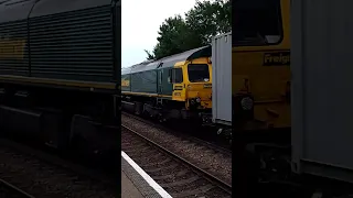 Freightliner 66572 passing Trimley station 17/6/23 #trimley #railway #train #freightliner #class66