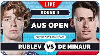 RUBLEV vs DE MINAUR • Australian Open 2024 (R4) • LIVE Tennis Play-by-Play Stream