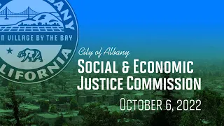 Social & Economic Justice Commission - Oct. 6, 2022