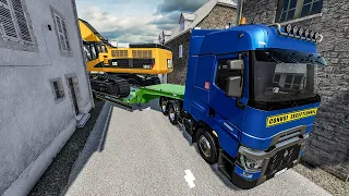 Exceptional convoy in small streets with difficult access | Farming Simulator 22