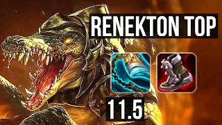 RENEKTON vs GANGPLANK (TOP) | 6/0/4, 1900+ games, 1.5M mastery, Dominating | KR Master | v11.5