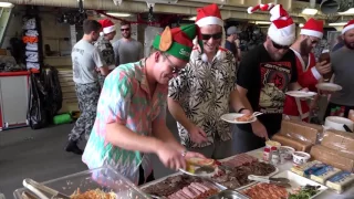 Crew of HMAS Arunta enjoy Christmas