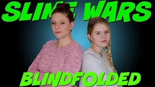 SLIME WARS MAKING DIFFICULT SLIMES BLINDFOLDED || Taylor and Vanessa