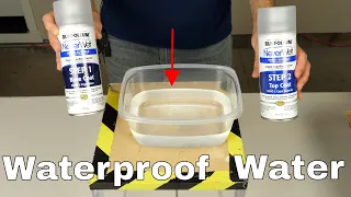 Is it Possible to Make Water Waterproof? Spraying Neverwet on Water Experiment