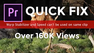 Warp Stabilizer and Speed Can't be Used On Same Clip (QUICK FIX!) in Adobe Premiere Pro in 2023