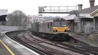 (HD) DB Schenker & GBRf Class 92 action at Maidstone East - Saturday 4/2/12