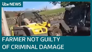 Farmer who flipped car off his land found not guilty of criminal damage | ITV News