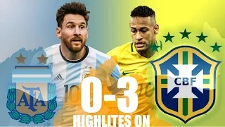 Brazil 3 – 0 Argentina 2018 World Cup Qualifier Highlights 2016 -  Highlights Sports