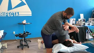 Combined Shoulder Joint Distraction and Rotation Mobilization