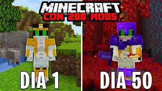 SOBREVIVÍ 50 días en MINECRAFT con mas de 200 MODS ... Y esto fue lo que Paso