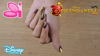 Descendants 2 | Mal's Nail Art Tutorial | Official Disney Channel UK