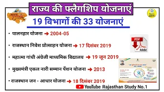 राजस्थान की फ्लैगशिप योजनाएं l Rajasthan Current Affairs 2023 l CET l REET l LDC l EO/RO l RAS