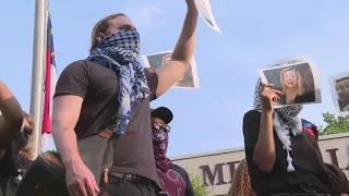 RAW VIDEO: UNC Charlotte pro-Palestinian protest march goes to chancellor's house