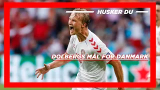 Kasper Dolberg laver kasser: Se alle hans mål på landsholdet