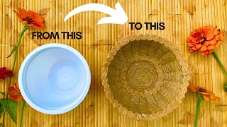 💖 An Empty Yogurt Jar Turns Into A Beautiful Basket See How 😊 Unique Recycling Idea 💖 DIY Project