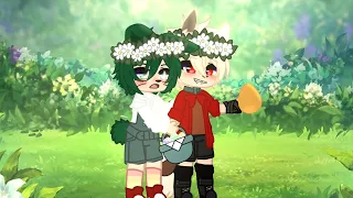 🐰Egg Hunt🐰 •Happy Easter Special• •Bunny Izuku x Fox Katuski Au• 🧡BakuDeku💚 •MHA/BNHA•