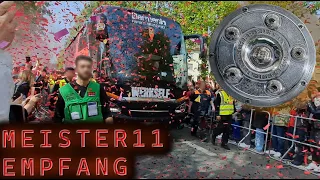 Fans welcoming Bayer 04 Team - before Werder Bremen game - Score 5:0