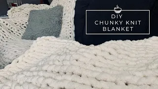 BEGINNER'S GUIDE TO A DIY CHUNKY KNIT BLANKET (STEP-BY-STEP TUTORIAL)