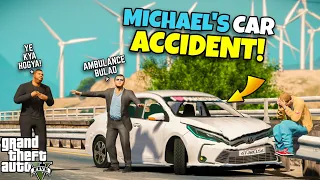 Michael's Car Accident | Toyota Corolla X 2021 | GTA 5 Pakistan | Real Life Mods  Urdu | MZB GAMER