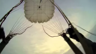 Прыжок с парашютом д-6 от первого лица