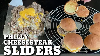 Easy Philly Cheesesteak Sliders on the griddle ( Flat Top Grill Appetizers)