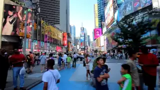 Walk down the Times Square in New York