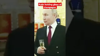 Putin holding glass of champagne 🍾🍾 #shorts #putin #vladimirputin #mybloopers