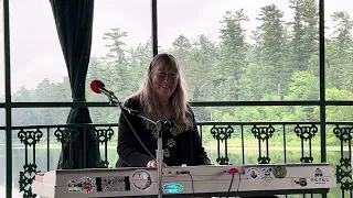 Debbie Center Plays "Stairway to Heaven" on the Lake Itasca Tours Cruise Boat, Minnesota