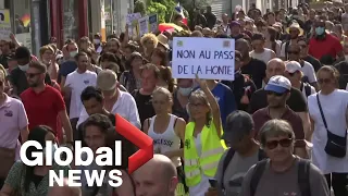 Hundreds in Paris protest French COVID-19 health pass