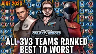 ALL 3v3 TEAMS RANKED BEST TO WORST - 60+ Offense and Defense Teams - June 2023