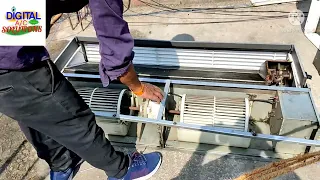 Ductable ac service step by step .