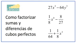 Como factorizar sumas y diferencias de cubos perfectos (ejemplo 2)