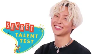 K-Pop-Rock Star Woosung Unwraps WHAT with His Tongue?! | Secret Talent Test | Cosmopolitan