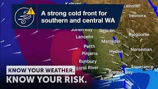 Severe Weather Update: A strong cold front for central and southern WA - 19 Oct 2021