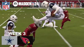 Madden 24 Cowboys vs Cardinals (53-Man Updated Rosters) Week 3 Full Simulation 2023 PS5 4K GamePlay