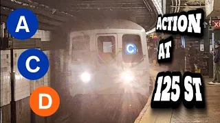 MTA Uptown & Downtown (A) (C) (D) Action at 125th Street