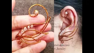 Angel wing ear cuff - wire wrap jewelry design 71