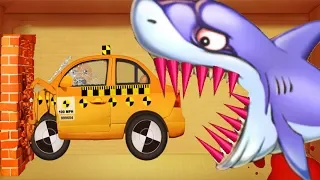 Buddy Taxi Crash Test vs Animals Shark | Kick The Buddy 2020