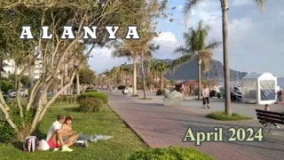 ALANYA🇹🇷Cleopatra Beach🌅Sunset Walk in April 2024