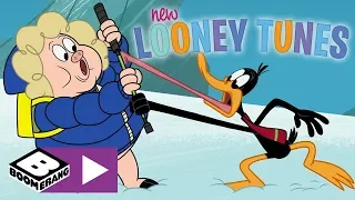 New Looney Tunes | Daffy's Tongue Stuck On Ice | Boomerang UK 🇬🇧