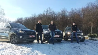 Бездорожье в снегу Hyundai Creta, Renault Duster, Toyota Rav4 большой тест-драйв Автопанорама