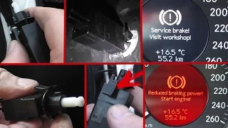 Replacing the brake light switch Mercedes W211, W19 / How to replace the brake light switch on W211