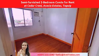 [rented] DMCI 2BR Condo for Rent (F308) at Cedar Crest, Acacia Estates, Taguig