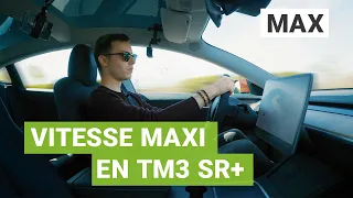 Je roule à fond sur autobahn en Tesla Model 3 SR+ !