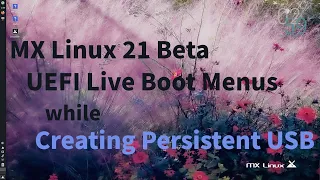 MX 21 UEFI Live Boot Menus Creating USB Persistence